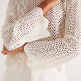 Donovan Crochet Top- Sandstone