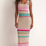 Ibiza stripe sweater dress