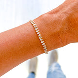 Pave' Crystal CZ Adjustable Bracelet 18K