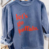 LET’S GO BUFFALO CREW SWEATSHIRT - BLUE